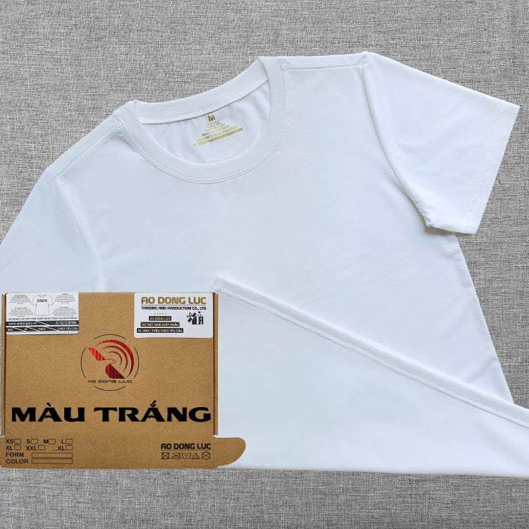 Áo thun cổ tròn ngắn tay supe unisex màu trắng