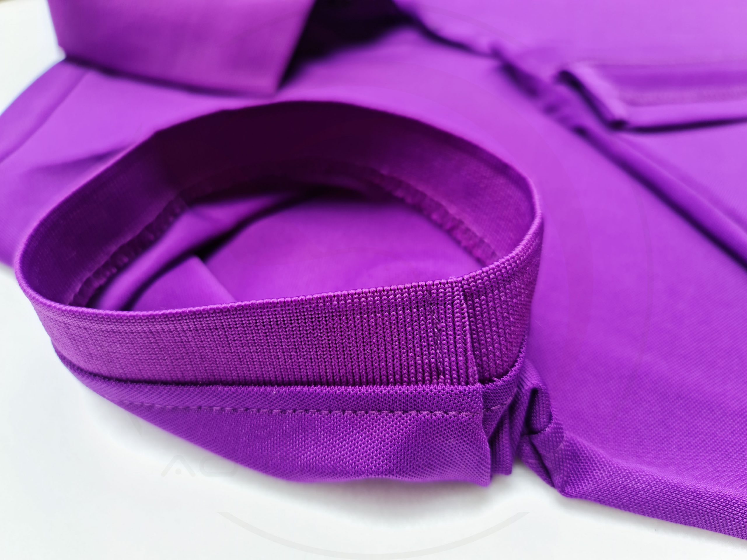 áo thun polo, áo thun trơn, áo cổ trụ, cổ bẻ, áo phông Chi tiết bo tay áo thun cổ trụ polo bo trơn cá sấu lạnh màu tím huế