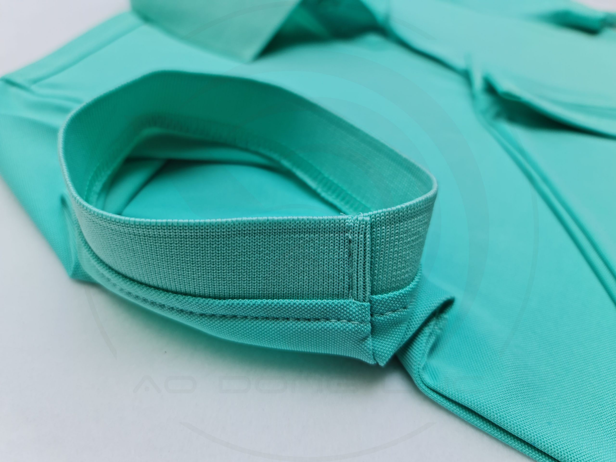 áo thun polo, áo thun trơn, áo cổ trụ, cổ bẻ, áo phông Chi tiết bo tay áo thun cổ trụ polo bo trơn cá sấu lạnh xanh ngọc