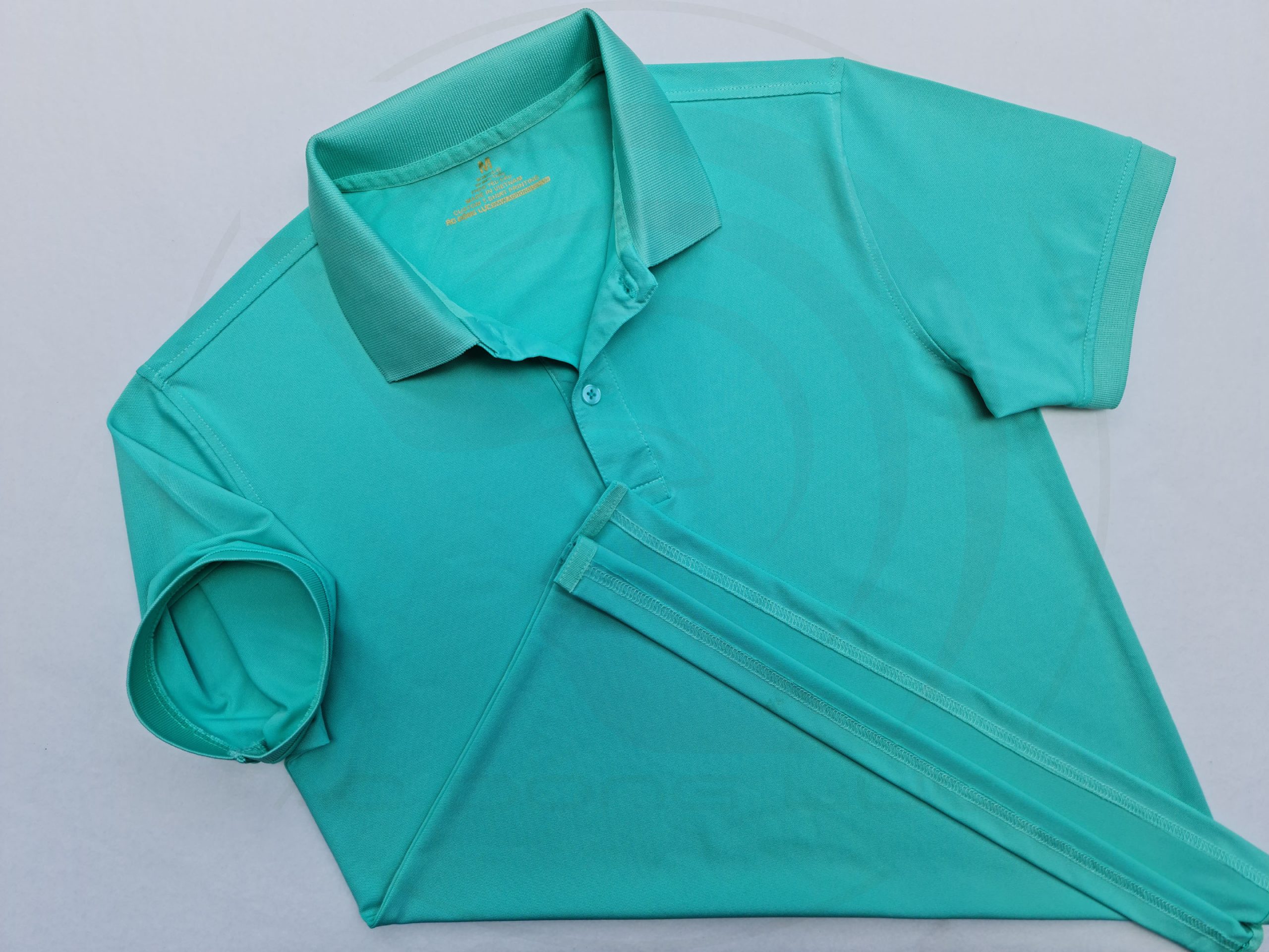 áo thun polo, áo thun trơn, áo cổ trụ, cổ bẻ, áo phông Áo thun cổ trụ polo bo trơn cá sấu lạnh poly thấm hút xanh ngọc