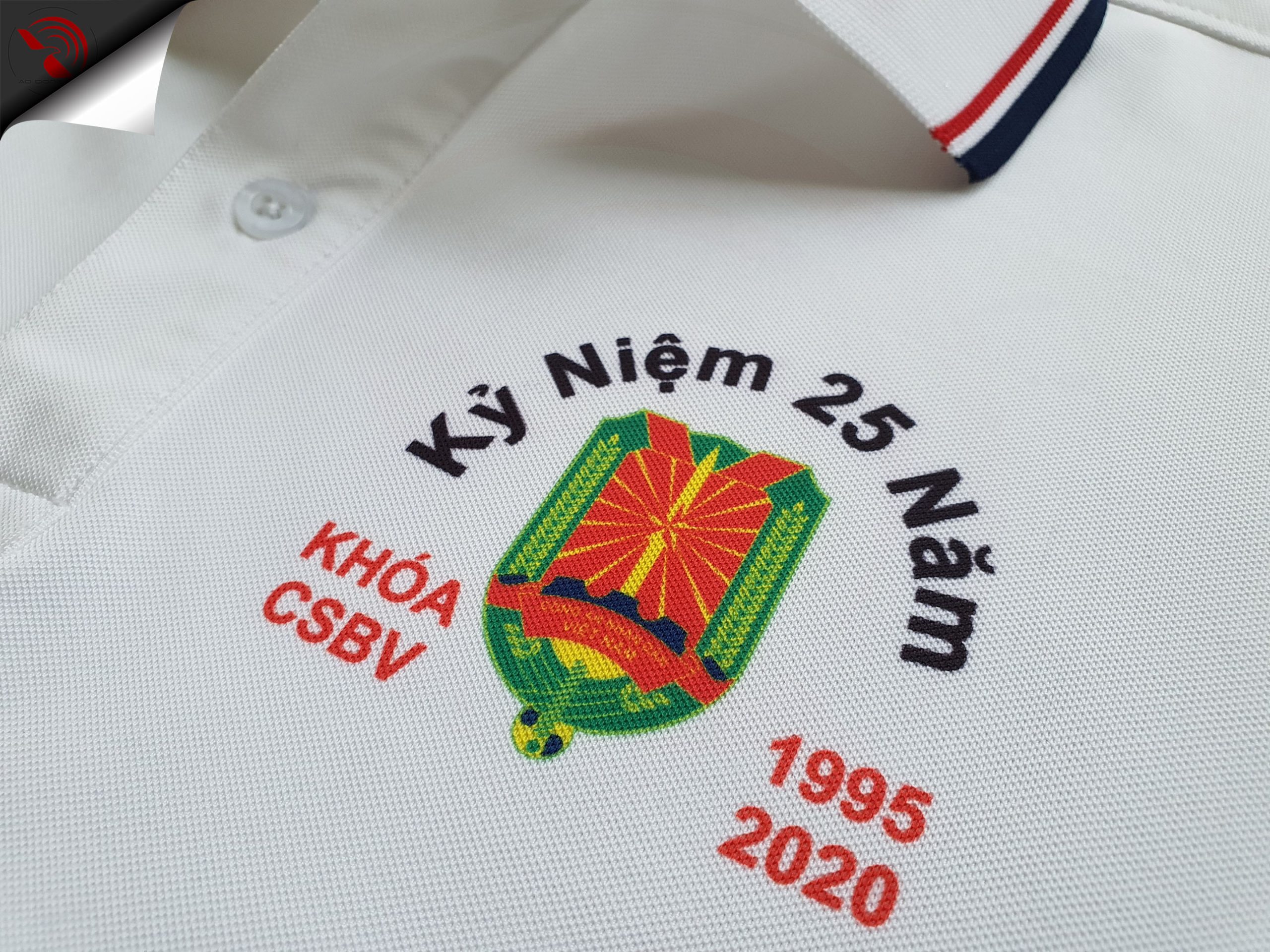 Hình in chuyển nhiệt logo áo thun đồng phục lớp theo yêu cầu