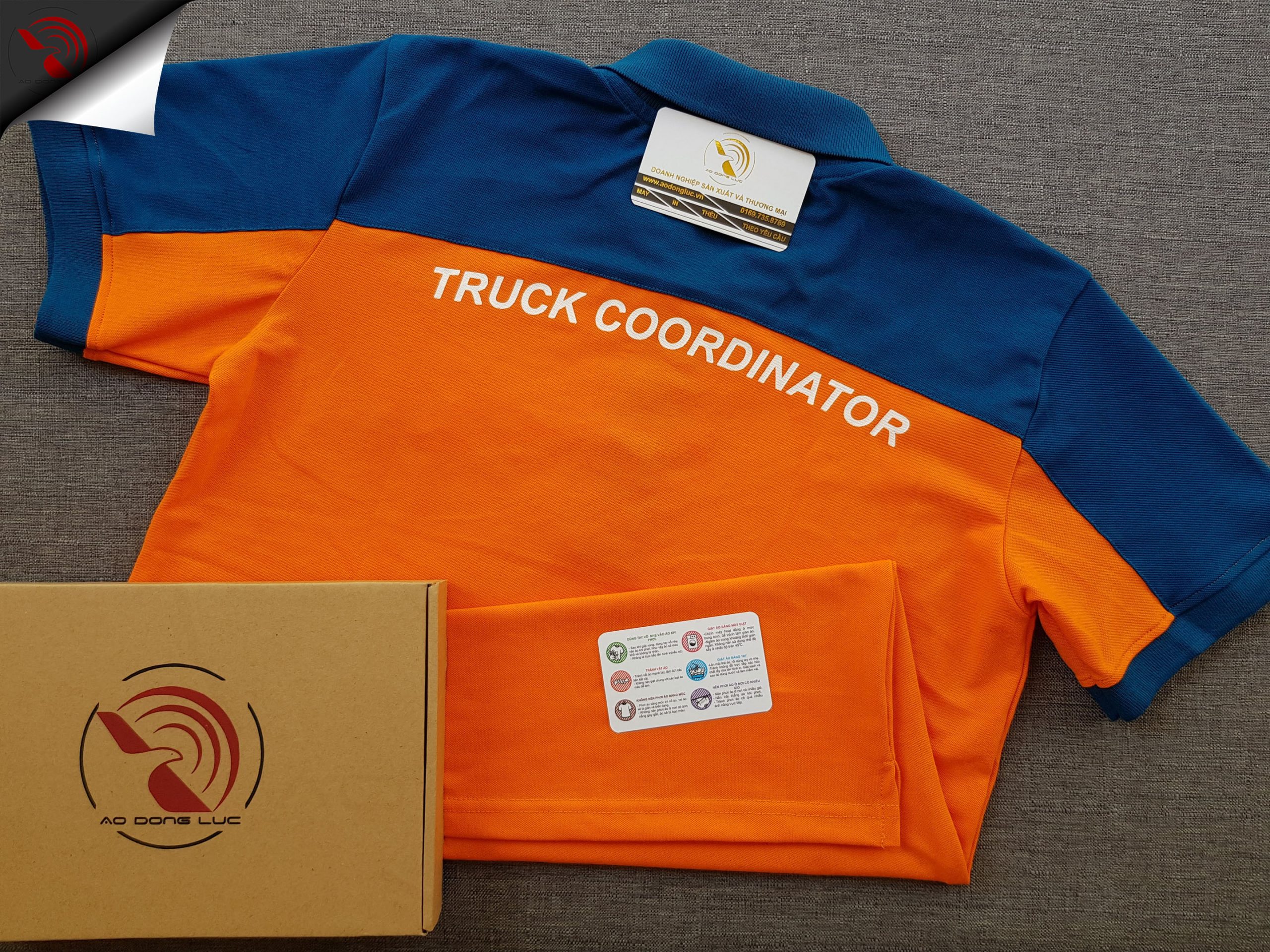 Đồng phục áo thun polo may phối vải in lụa