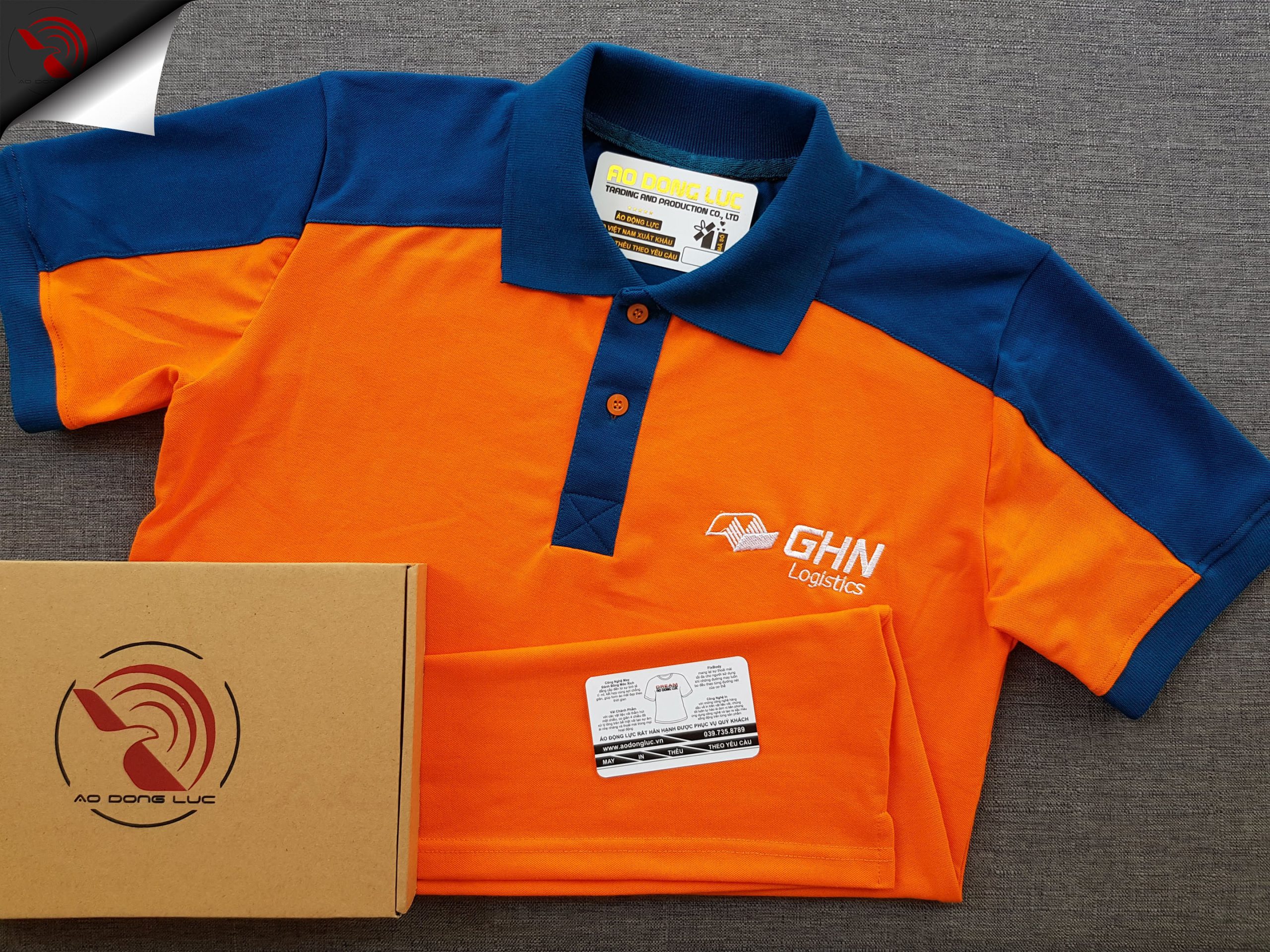 Đồng phục áo thun polo may phối vải thêu logo