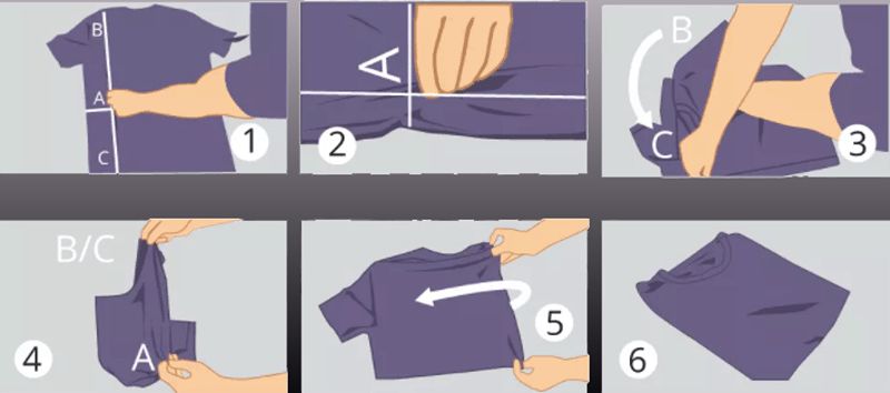 5 cách gấp áo phông đơn giản, tiết kiệm không gian và thời gian | Ảnh 1