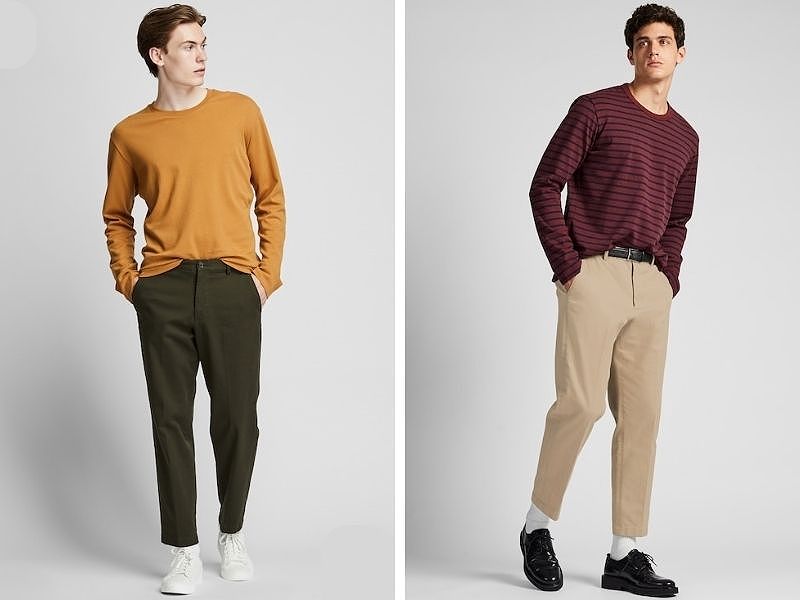 Áo thun tay dài nam phối quần âu