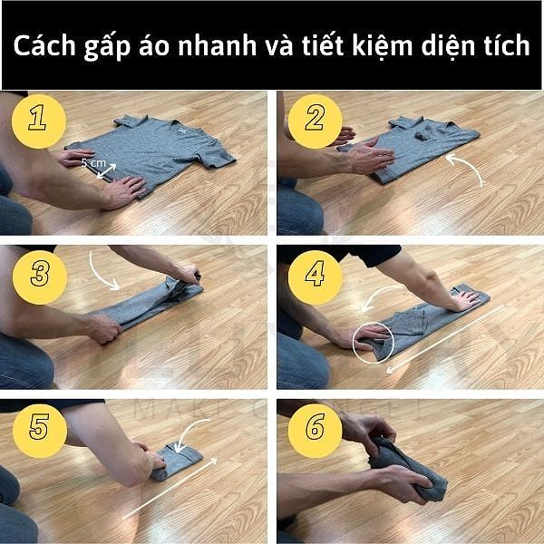Cách xếp áo nhanh tiết kiệm diện tích vali du lịch