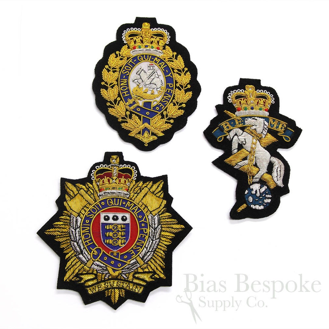 Applications of Bullion Wire Embroidered Badges